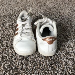 ADIDAS Rose gold superstar sneakers